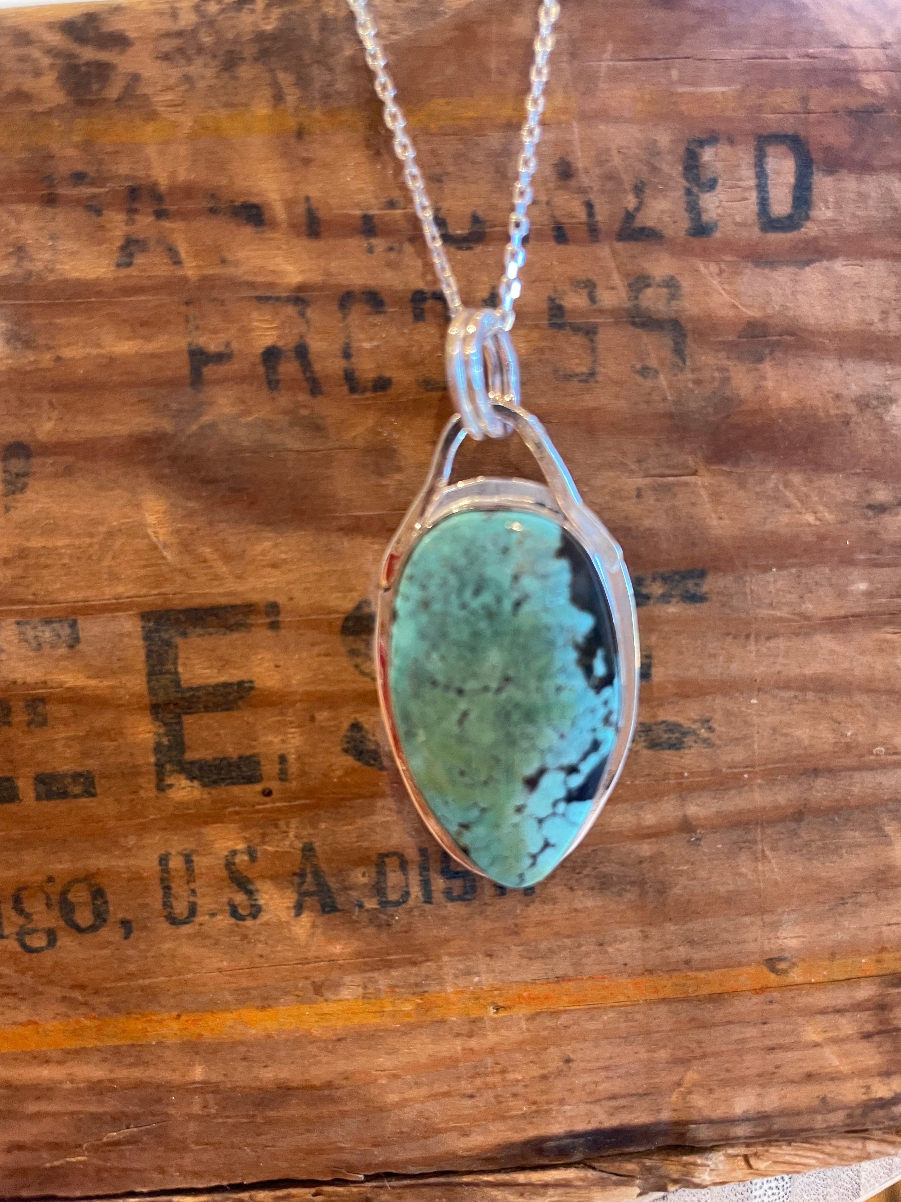 The Saddle- Sierra Nevada Turquoise Pendent Necklace #136