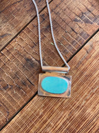 The Bar Turquoise Pendant Necklace- Nila Turquoise #141