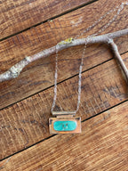 The Bar Turquoise Pendant Necklace- Nila Turquoise #142