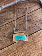 The Bar Turquoise Pendant Necklace- Nila Turquoise #142
