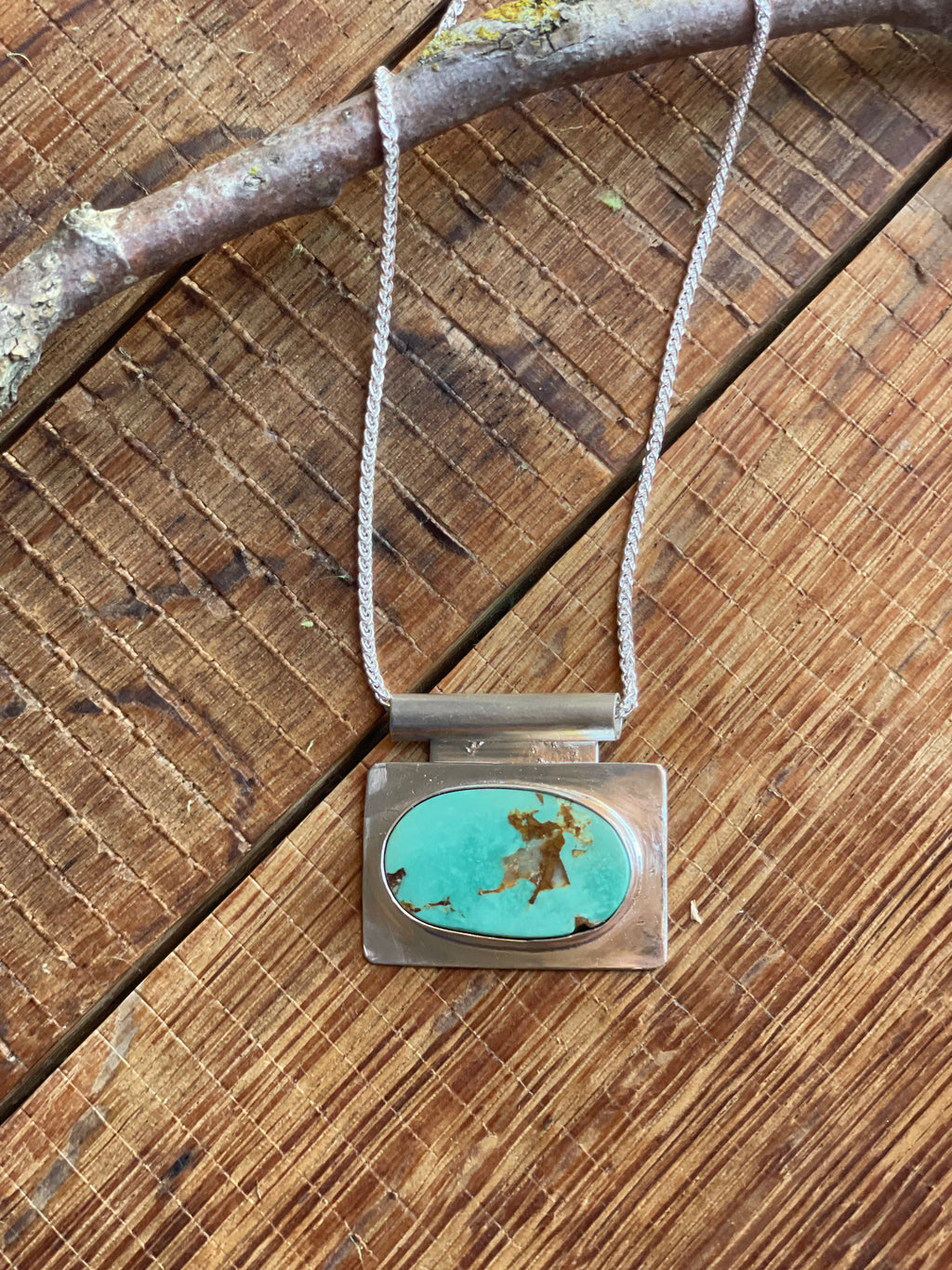 The Bar Turquoise Pendant Necklace- Nila Turquoise #143