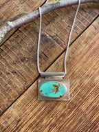 The Bar Turquoise Pendant Necklace- Nila Turquoise #143