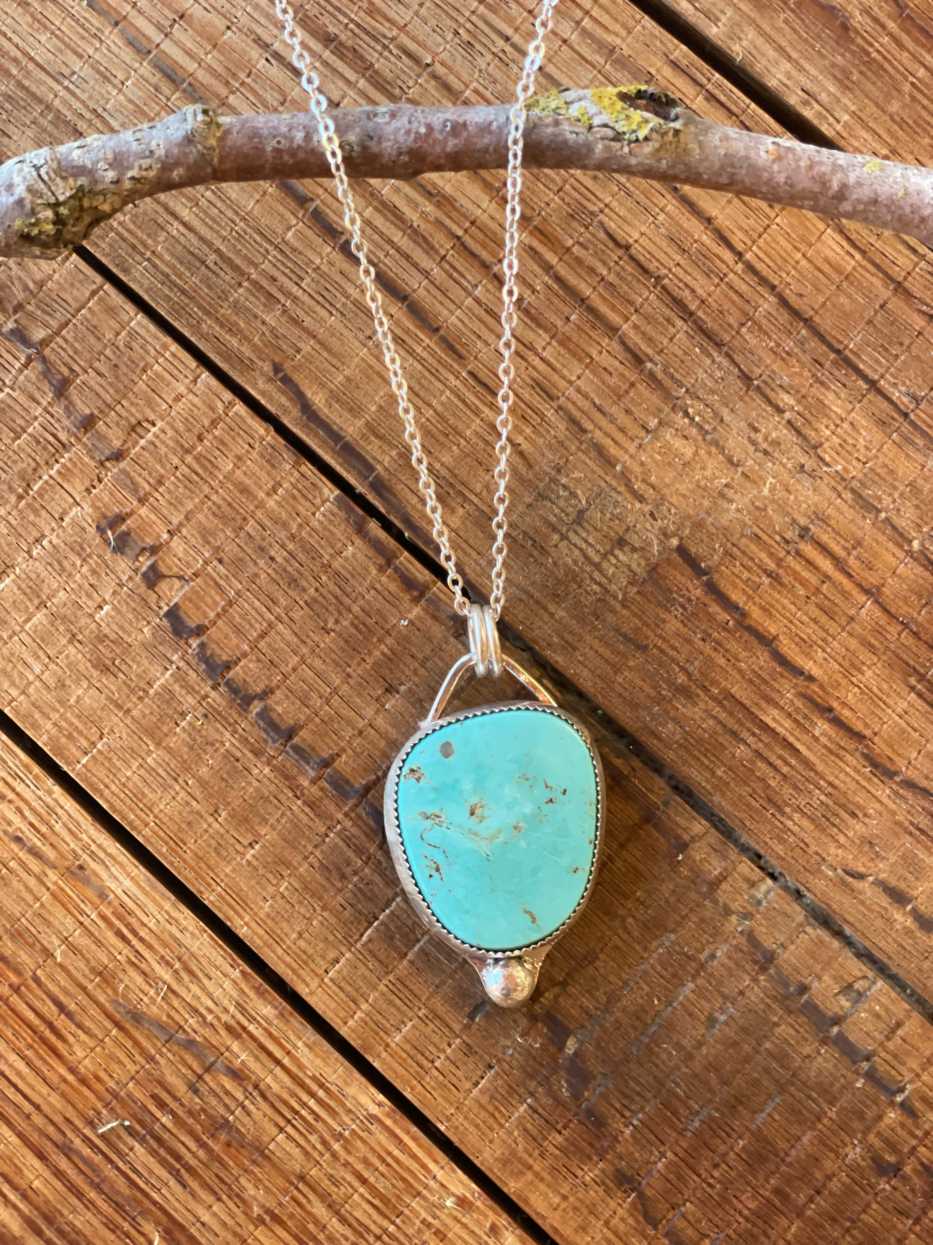 The Bobble Turquoise Pendant Necklace- Nila Turquoise  #134