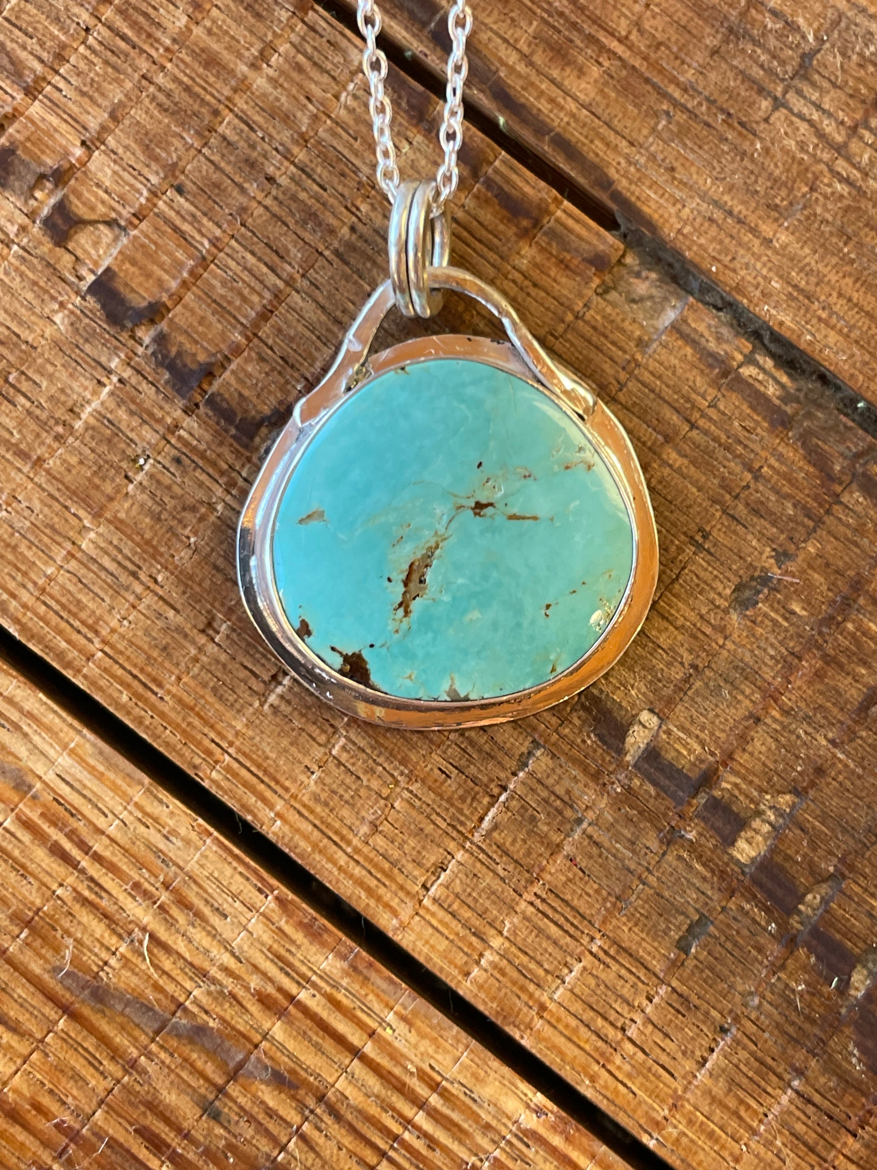 The Saddle Turquoise Pendant Necklace- Nila Turquoise #146