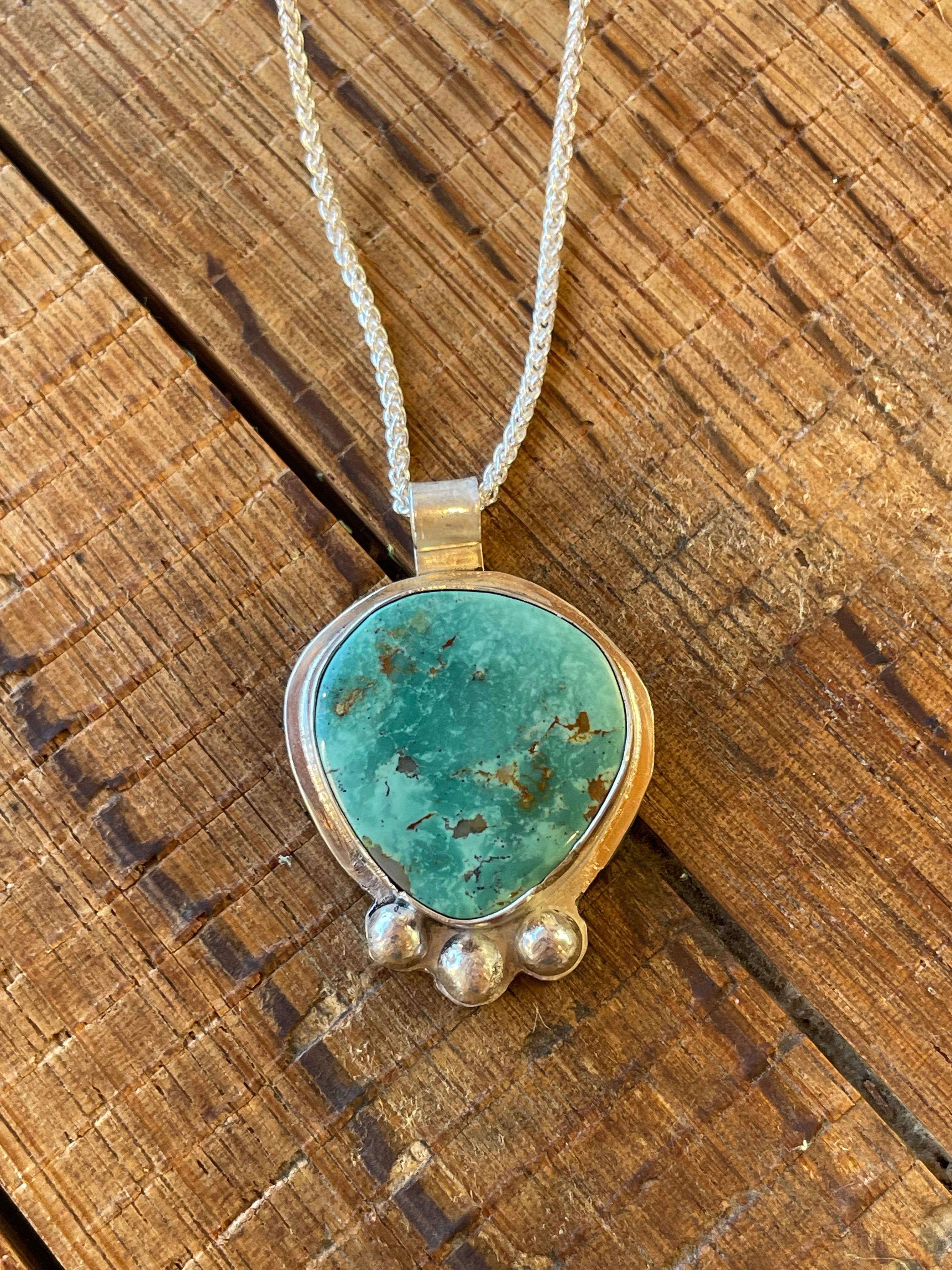 The Bobble Turquoise Pendant Necklace- Nila Turquoise #145
