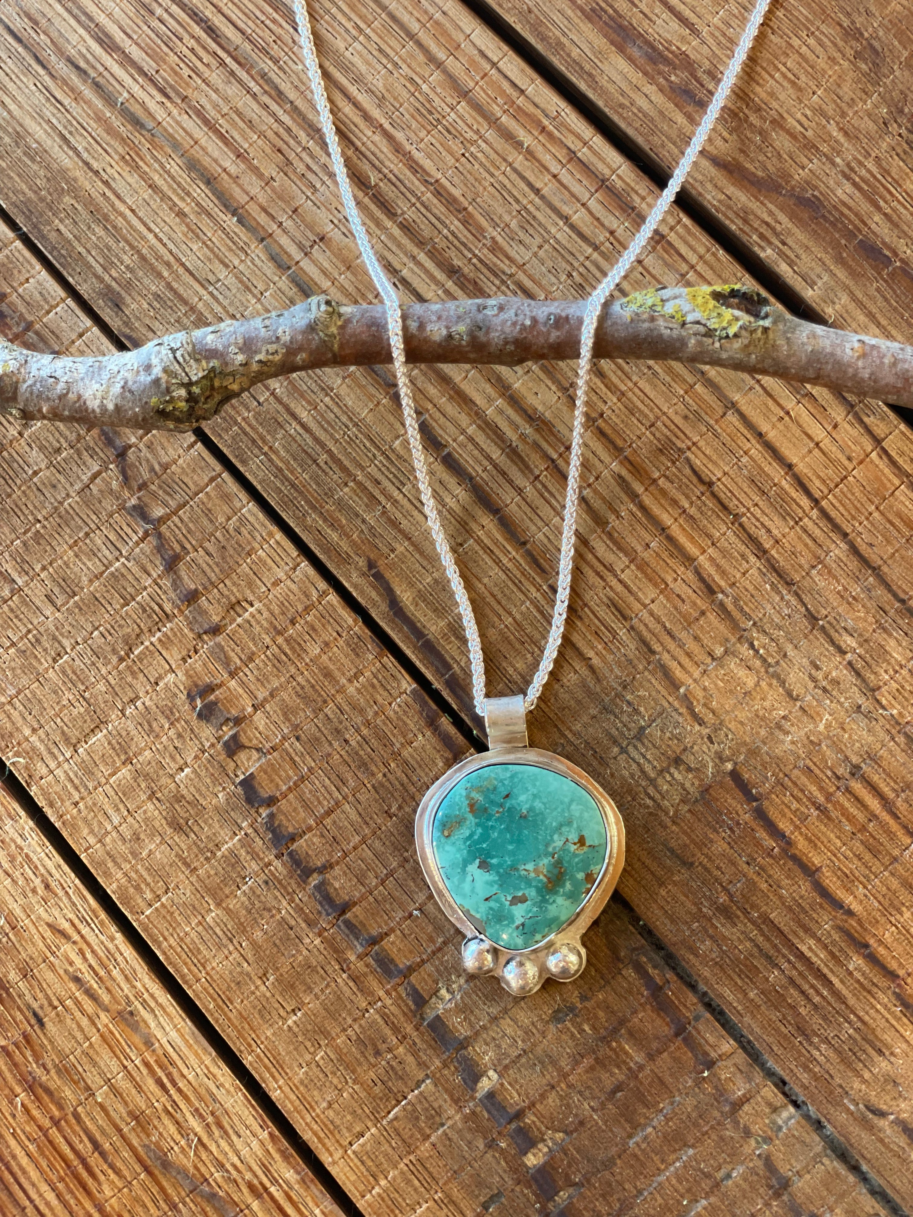 The Bobble Turquoise Pendant Necklace- Nila Turquoise #145