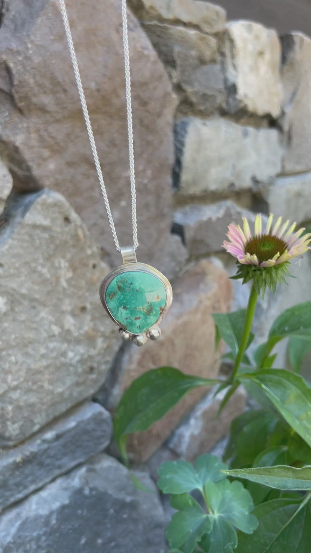 The Bobble Turquoise Pendant Necklace- Nila Turquoise #145